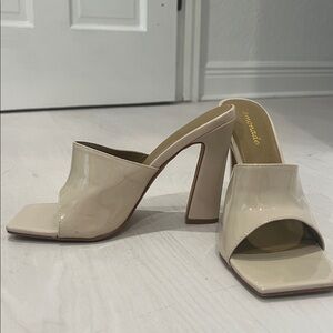 Lemonade Beige Open-Toe Heels
